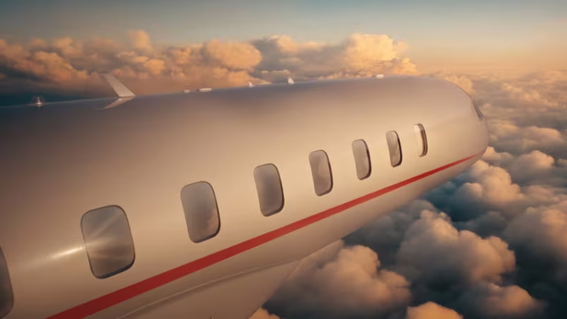 VistaJet aircraft above the clouds